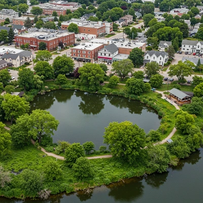 Historic building in Newmarket, Ontario, symbolizing trusted local Harris Plumbing Inc. plumbing services.